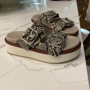 J slides animal print sandal - size 6m